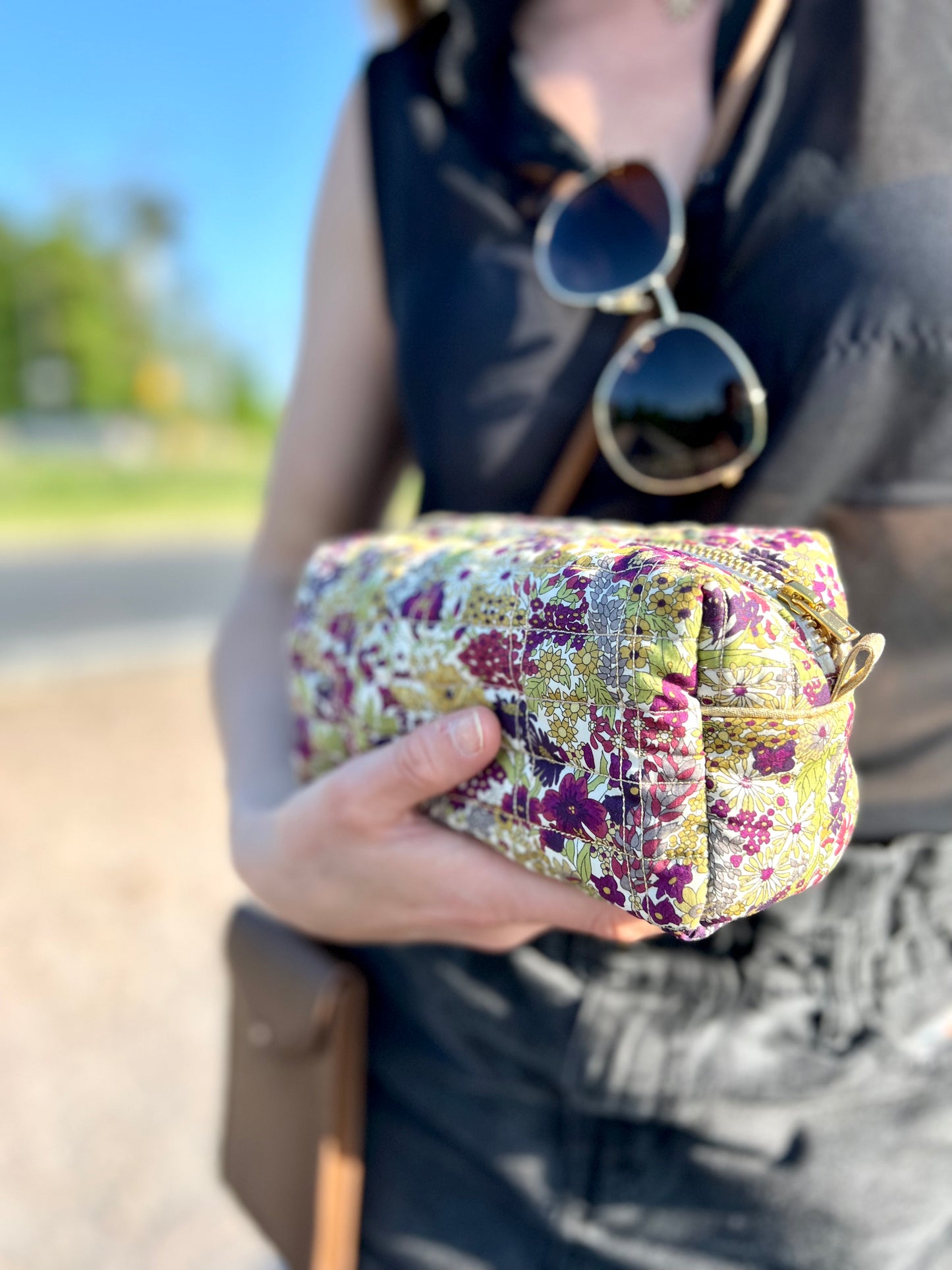 Trousse de toilette Liberty matelassée