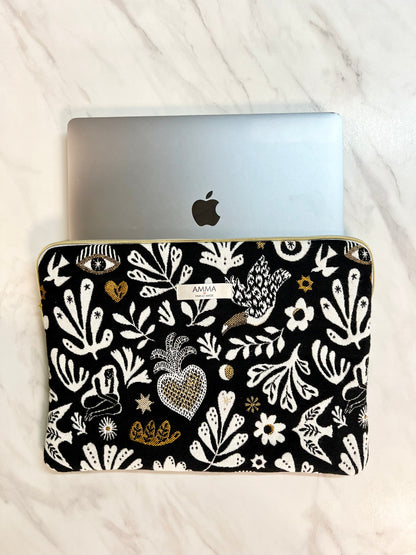 Jacquard fabric computer cover - Arty Dark