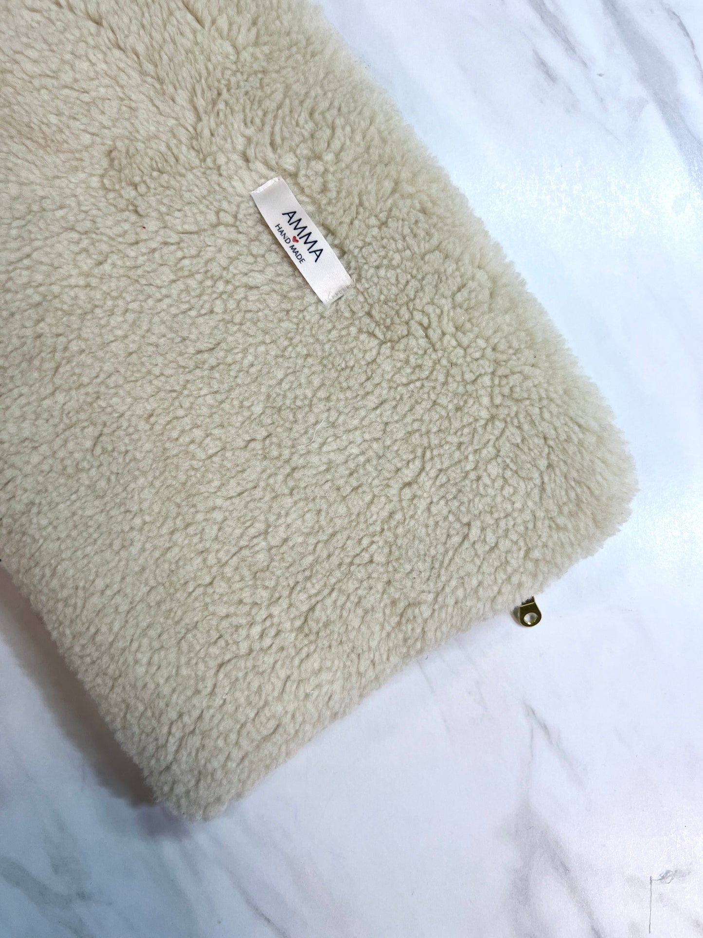 Fluffy teddy bear laptop sleeve