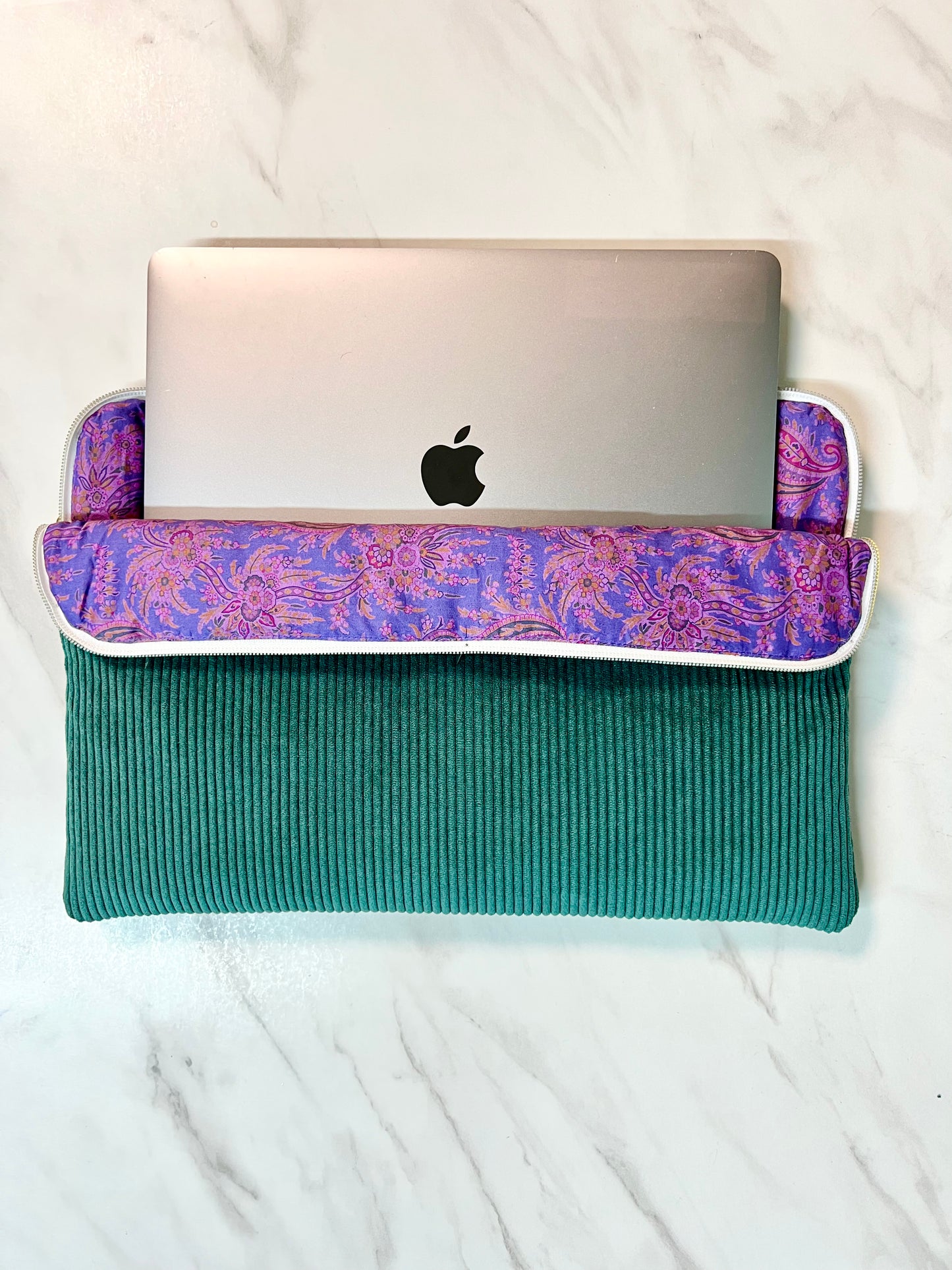 Corduroy Computer Sleeve - Fir Green