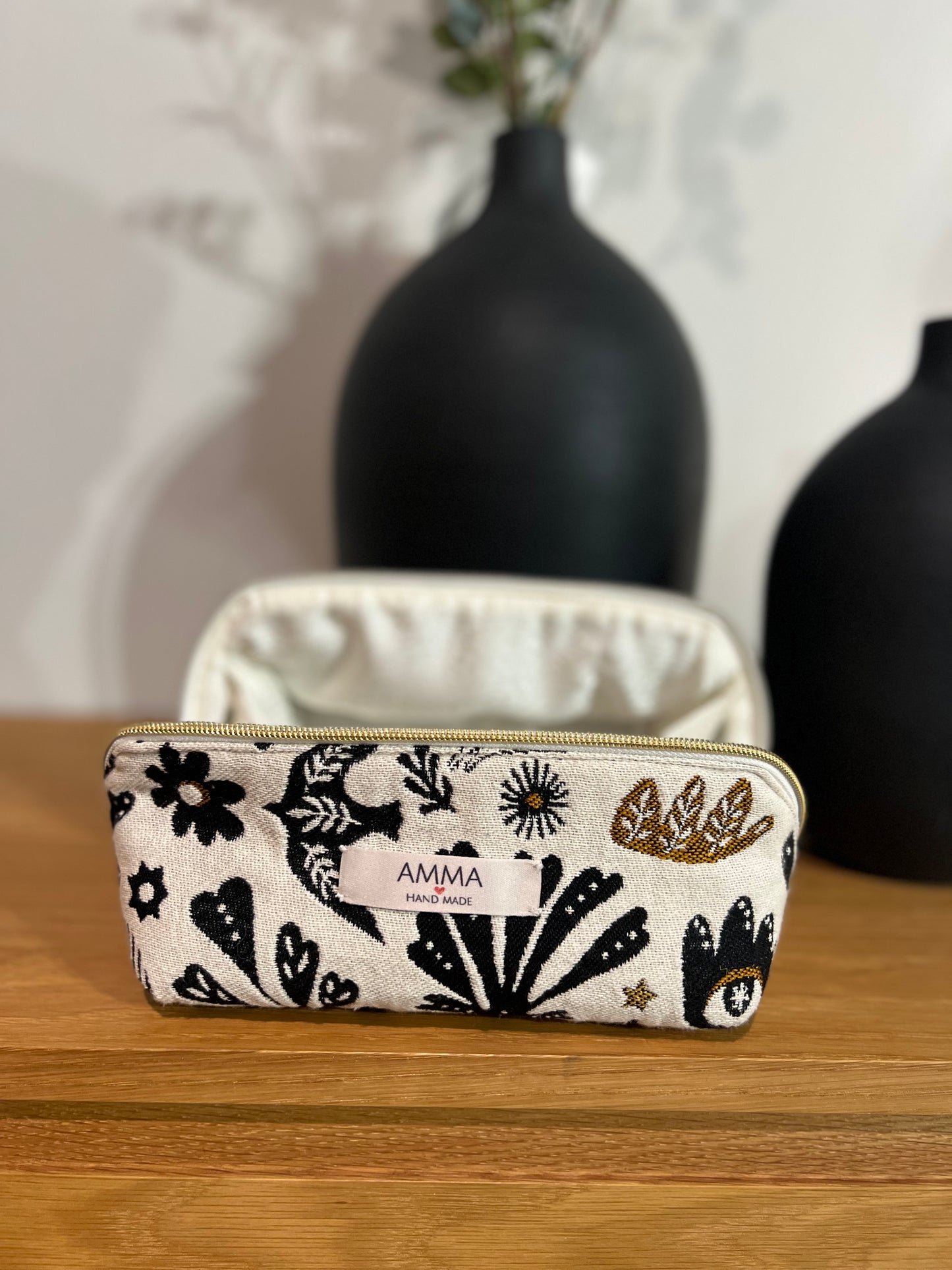 Arty Jacquard toiletry bag - Flat opening